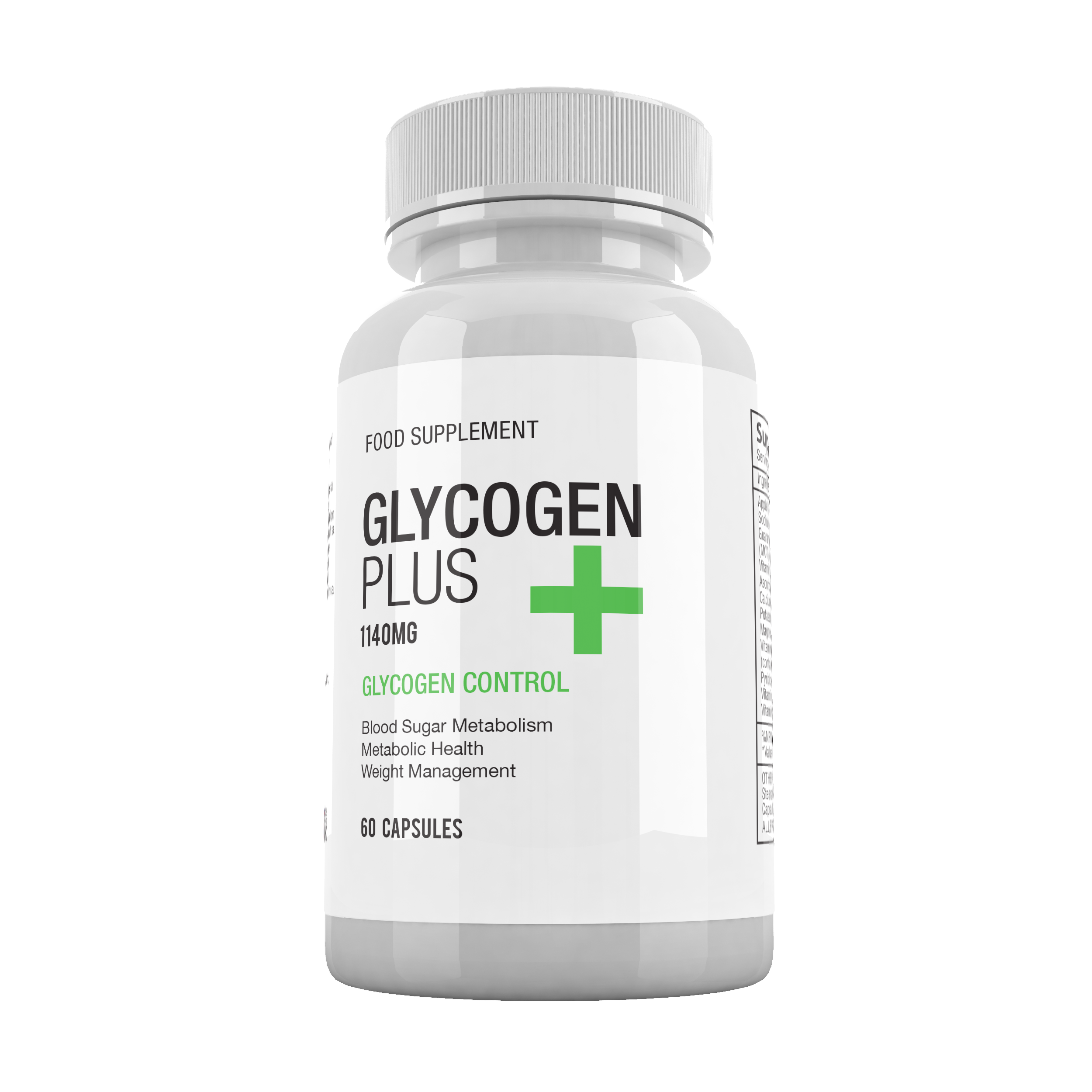 Glycogen Plus 1140MG Glycogen Control 1 Month Supply Food Supplement