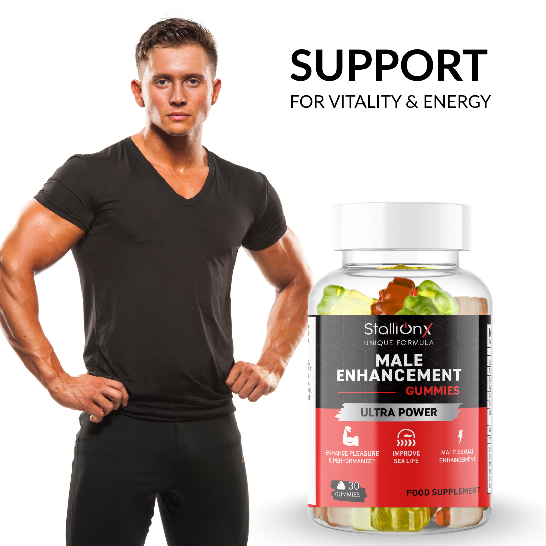 StallionX – Vegan Men’s Daily Gummies with Botanicals – Wellness Support – 30 Gummies