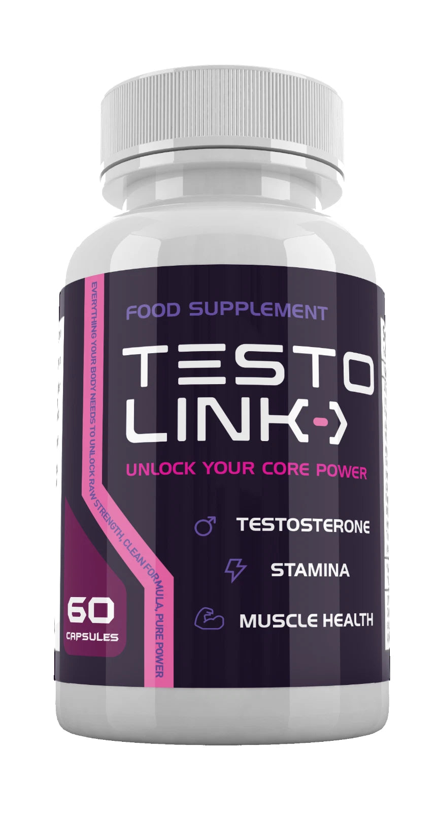 Testo Link – 60 Capsules – Food Supplement for Men – Daily Formula