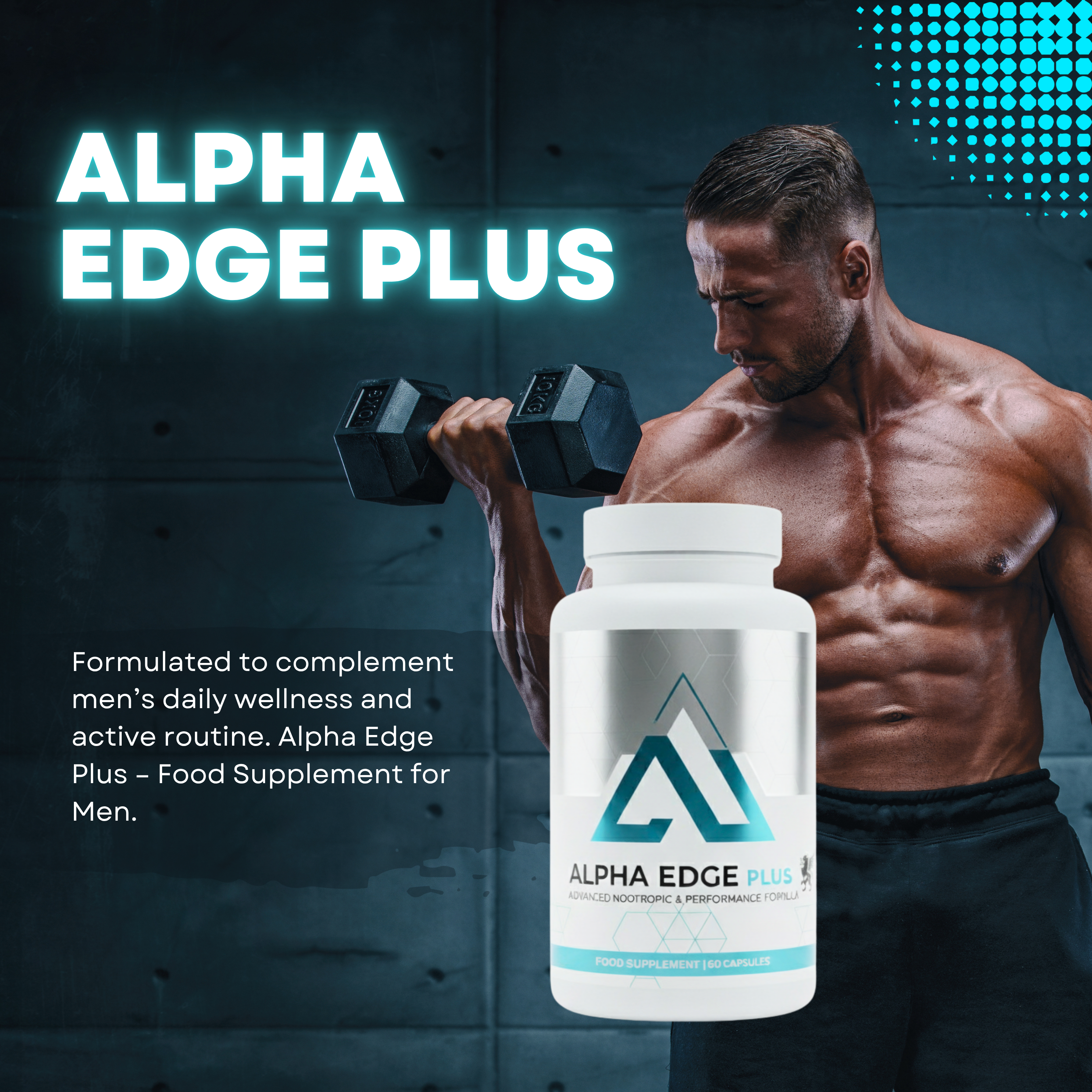 Alpha Edge Plus – Fitness Lifestyle Support Food Supplement (60 Capsules)