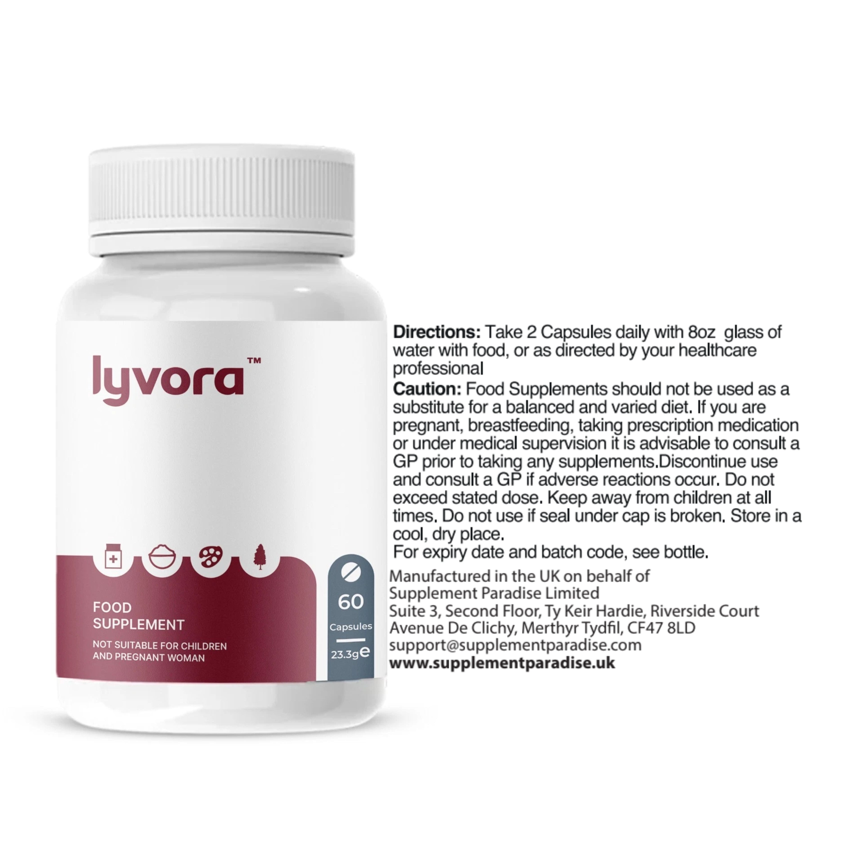 Lyvora Capsules UK | 60 Capsules Daily Food Supplement