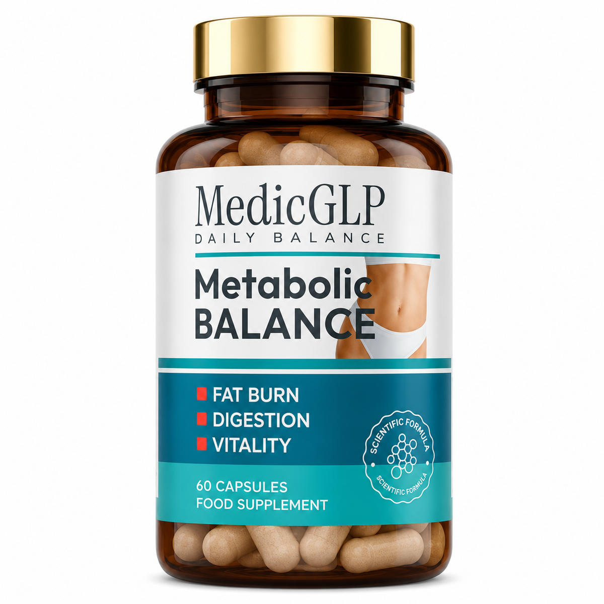 MedicGLP Daily Balance – Food Supplement – 60 Capsules