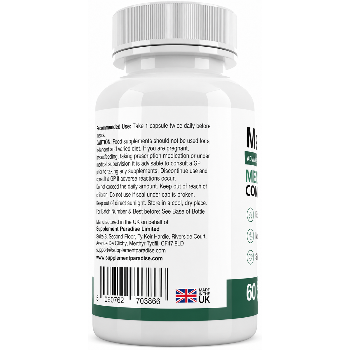 Mendorex – Men’s Daily Support Food Supplement – 60 Capsules