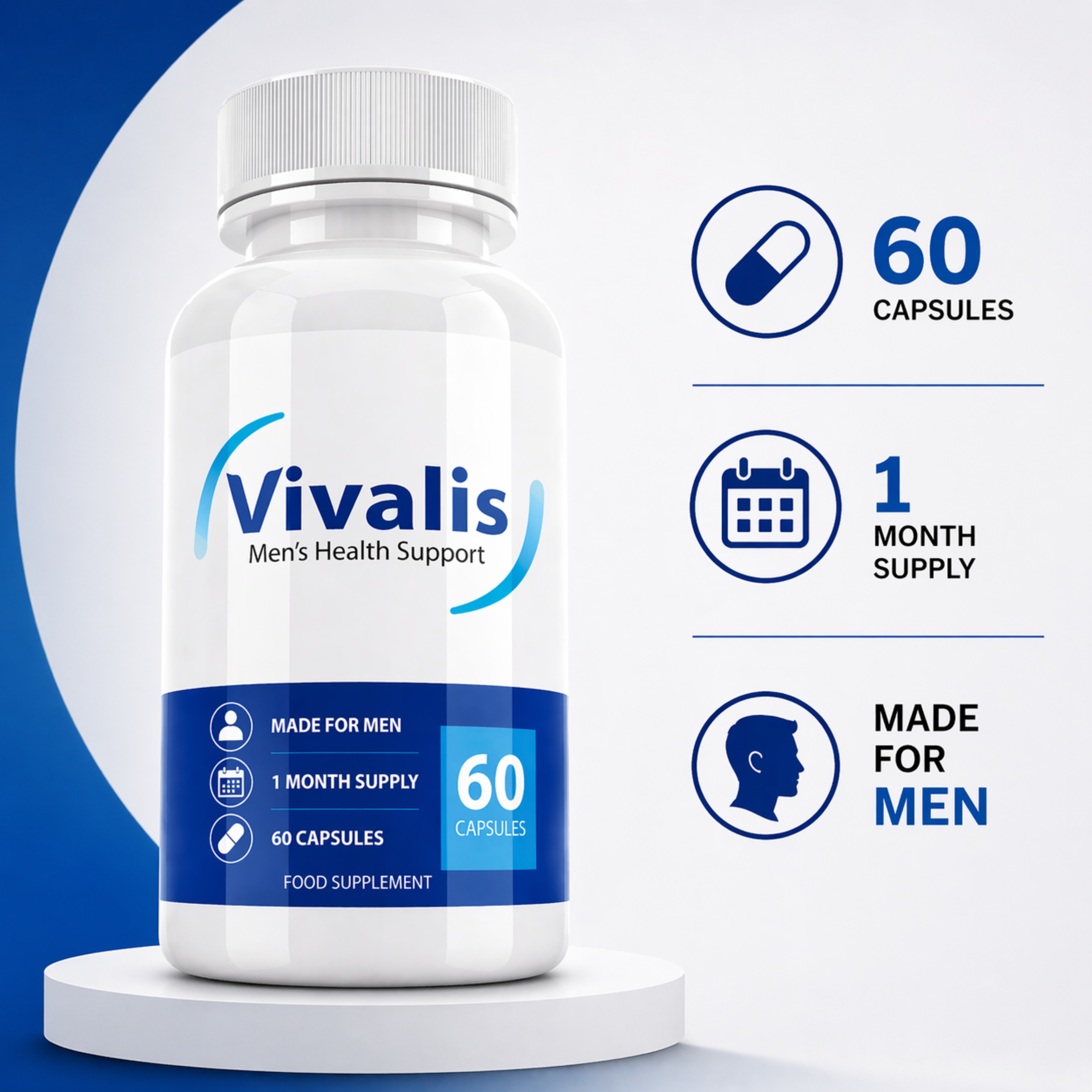 Vivalis Men’s Health Support Food Supplement – 60 Capsules