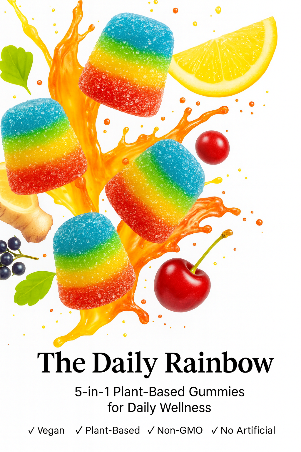 The Daily Rainbow Gummies - Plant-Based Superfood Chews