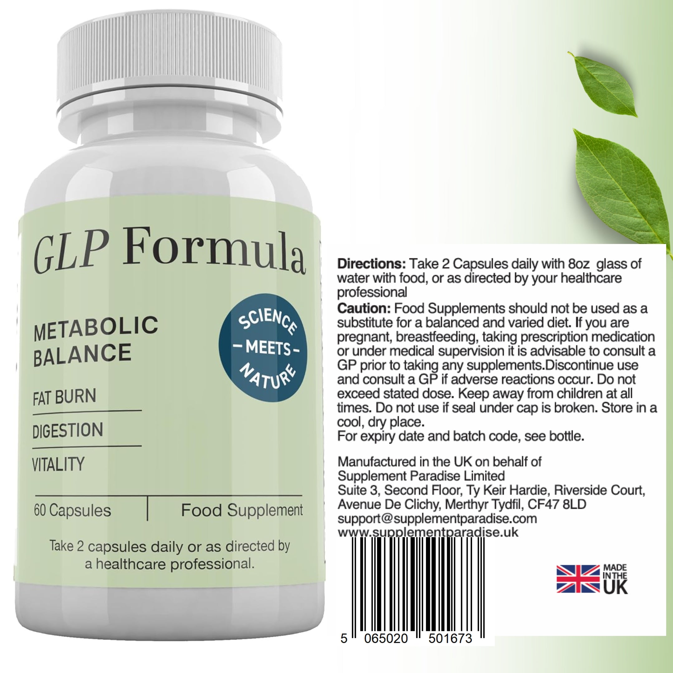 GLP Formula – Daily Wellbeing Support Food Supplement (60 Capsules)