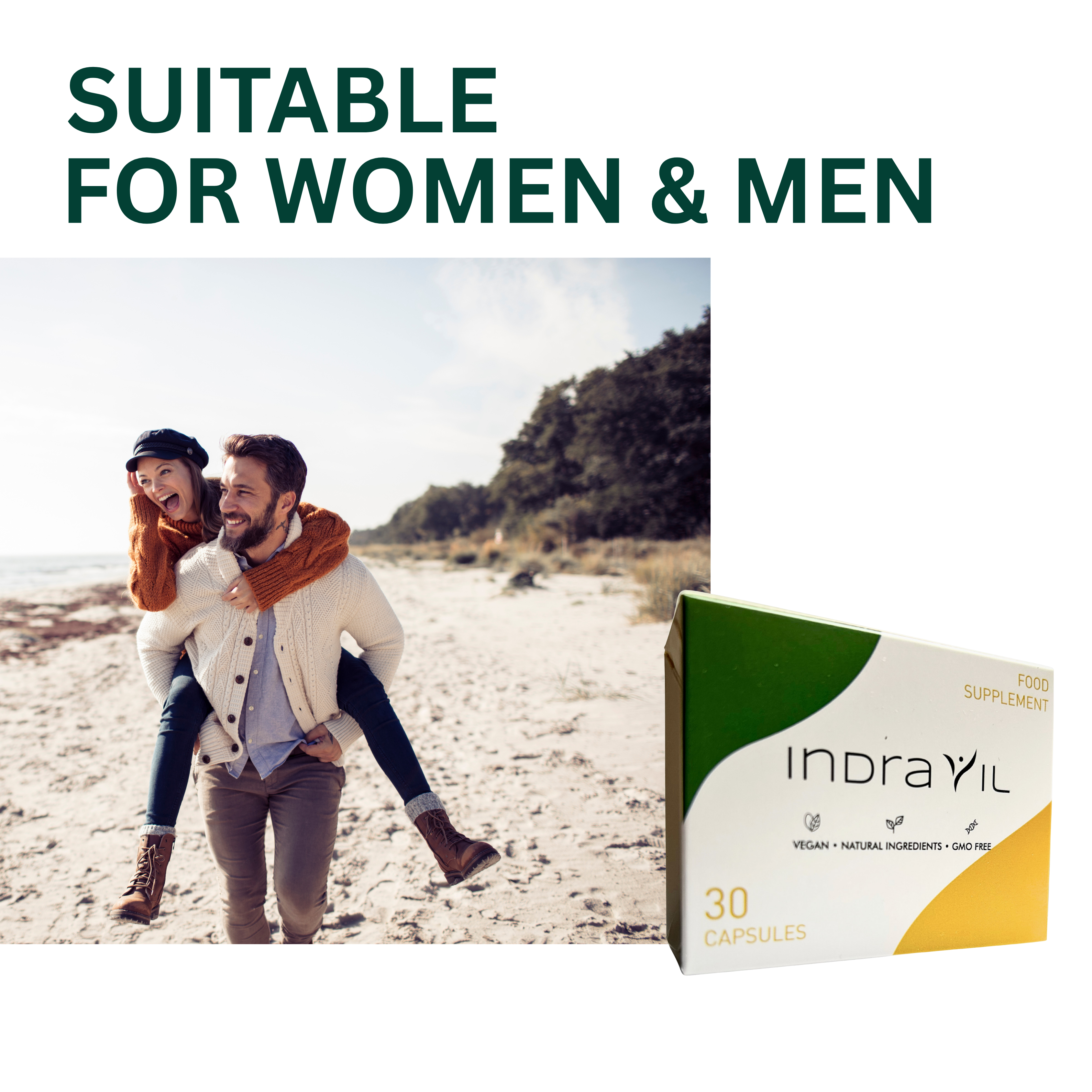 Indravil – Vegan Wellness Support Supplement – 30 Capsules (1 Month Supply)