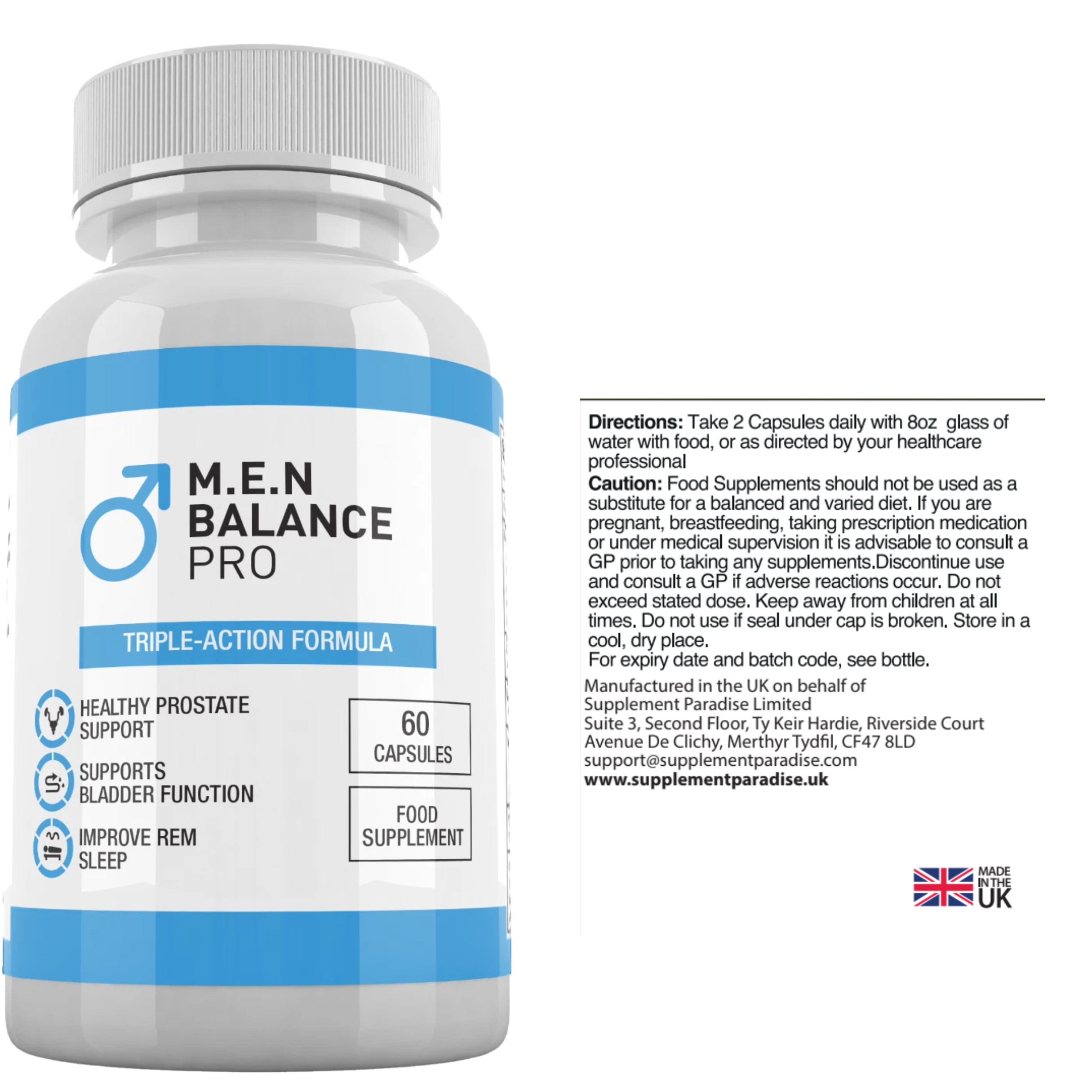 MEN Balance Pro – 60 Capsules – Food Supplement for Men – Daily Formula