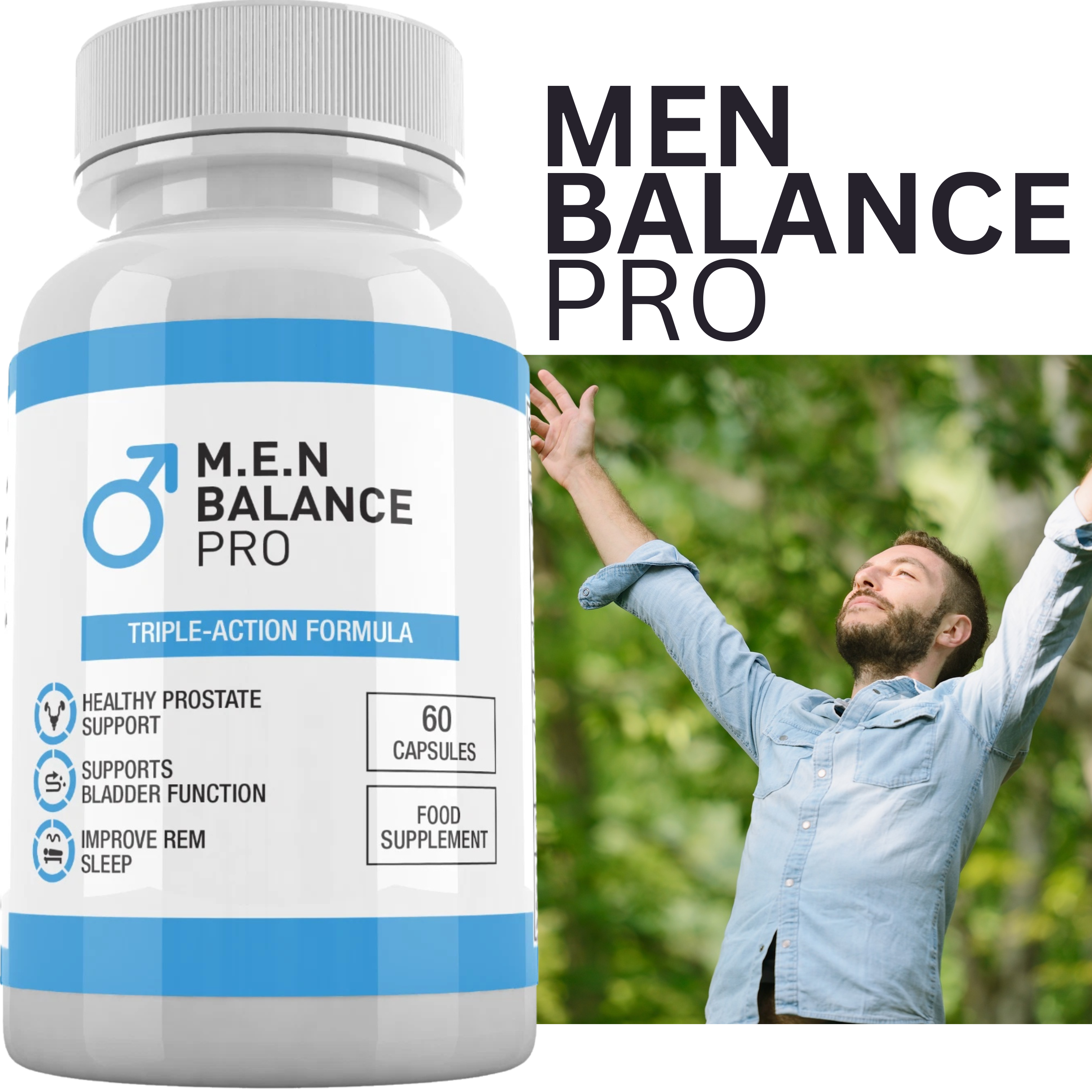 MEN Balance Pro – 60 Capsules – Food Supplement for Men – Daily Formula