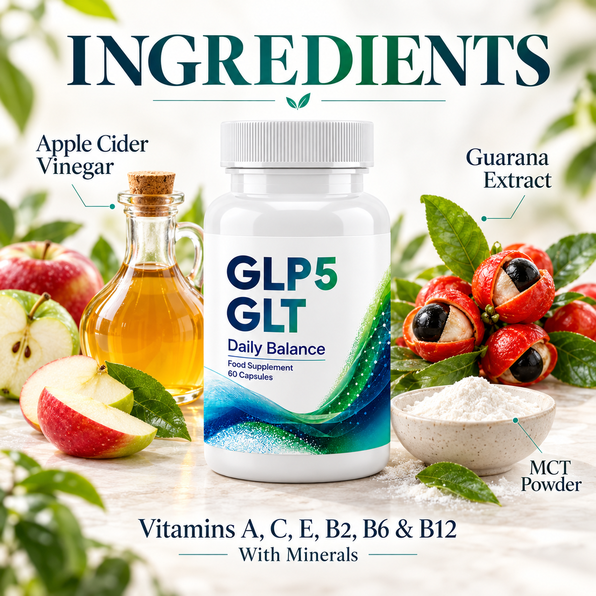 GLP5 GLT Daily Balance – Food Supplement – 60 Capsules