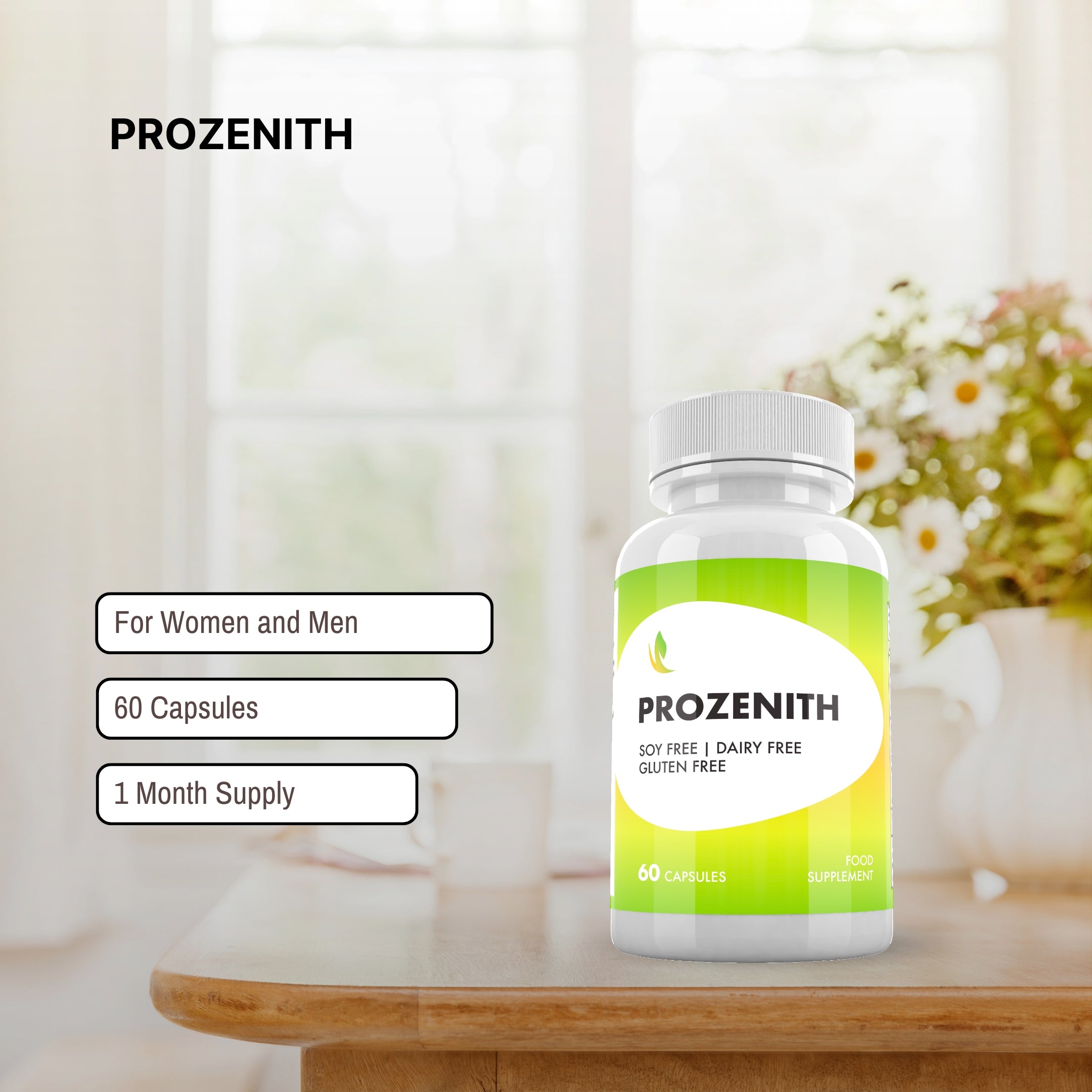 Prozenith – Daily Wellness Support Supplement for Women & Men – 60 Capsules (1 Month Supply)