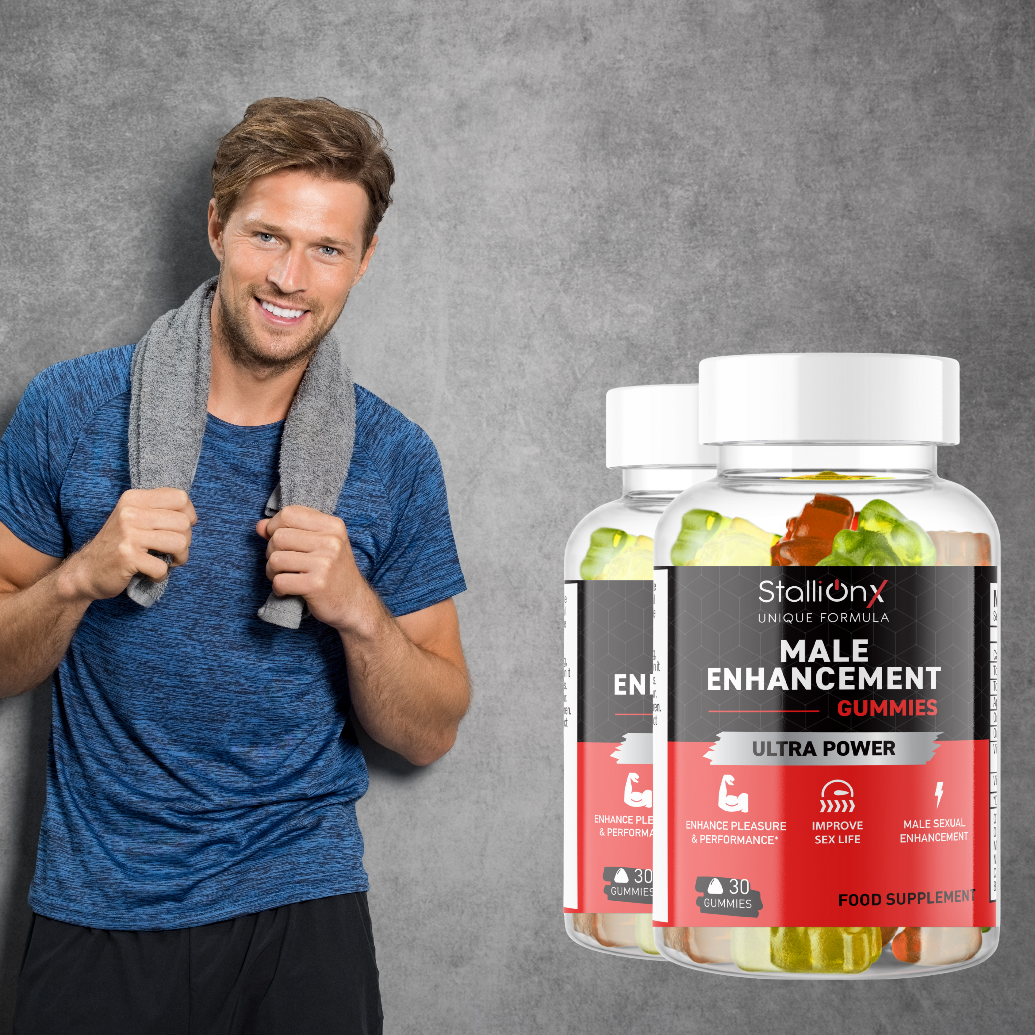 StallionX – Vegan Men’s Daily Gummies with Botanicals – Wellness Support – 30 Gummies