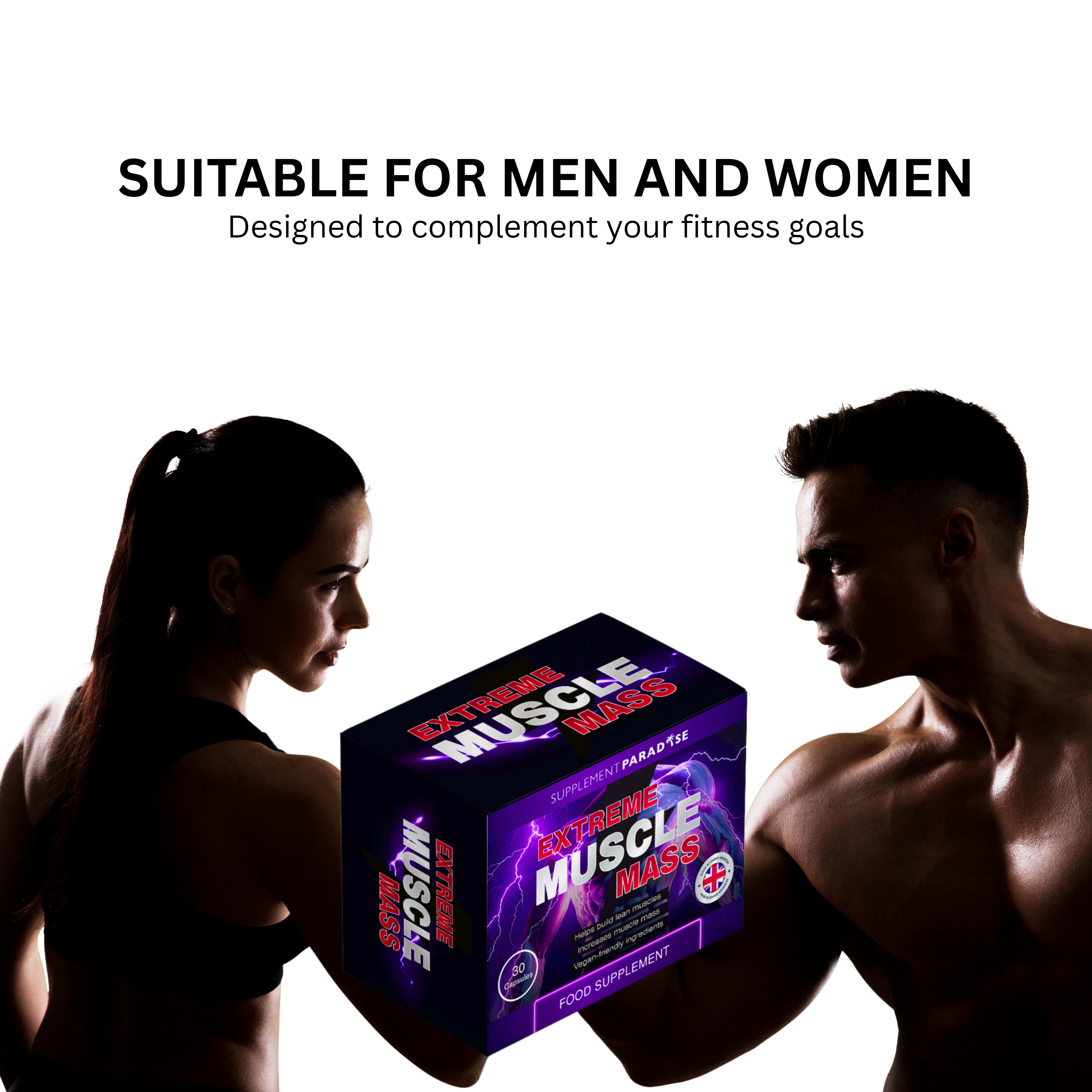 Extreme Muscle Mass – Vegan-Friendly Supplement for Strength, Recovery and Endurance – Daily Capsules for Men and Women