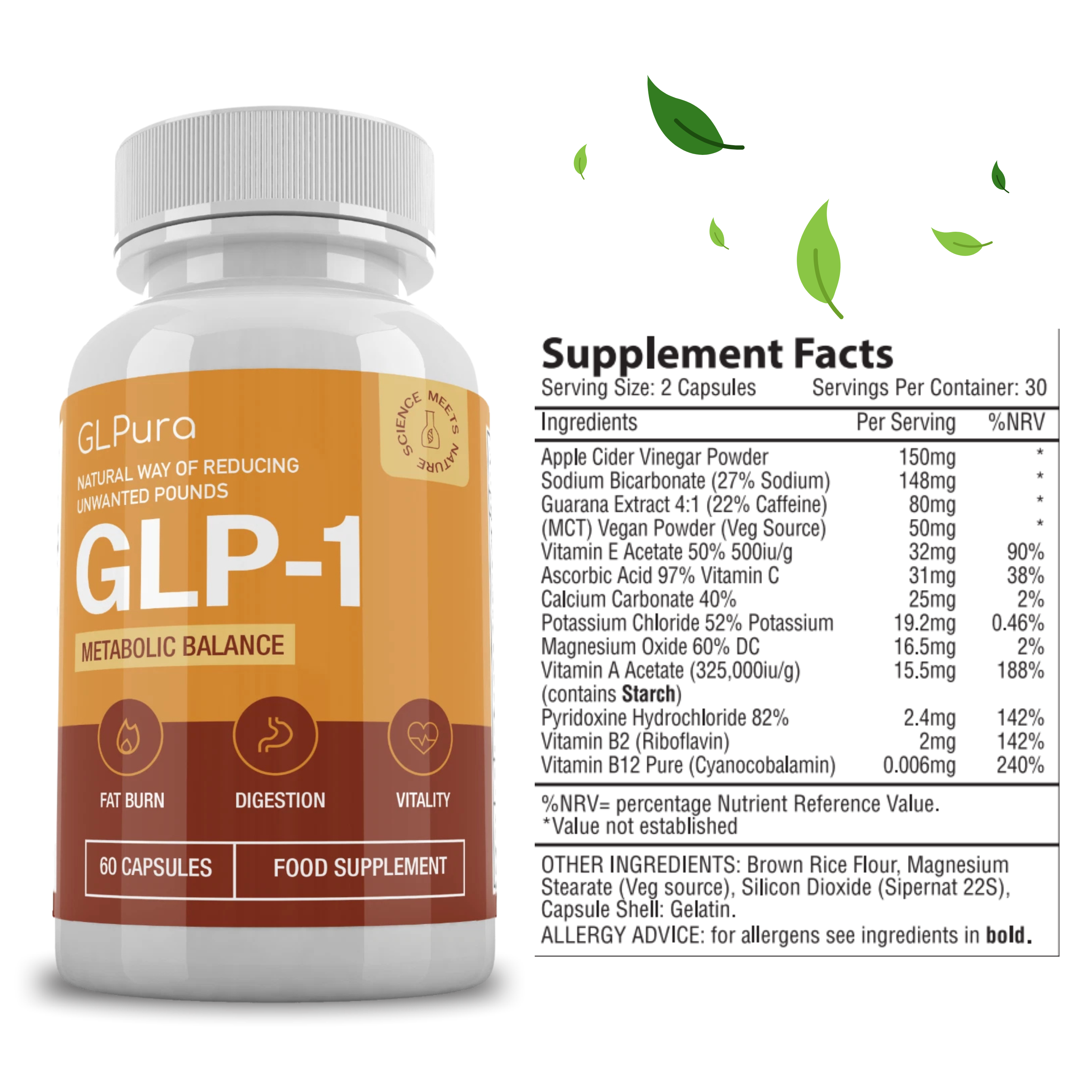 GLPura – 180 Capsules (3 Months Supply)