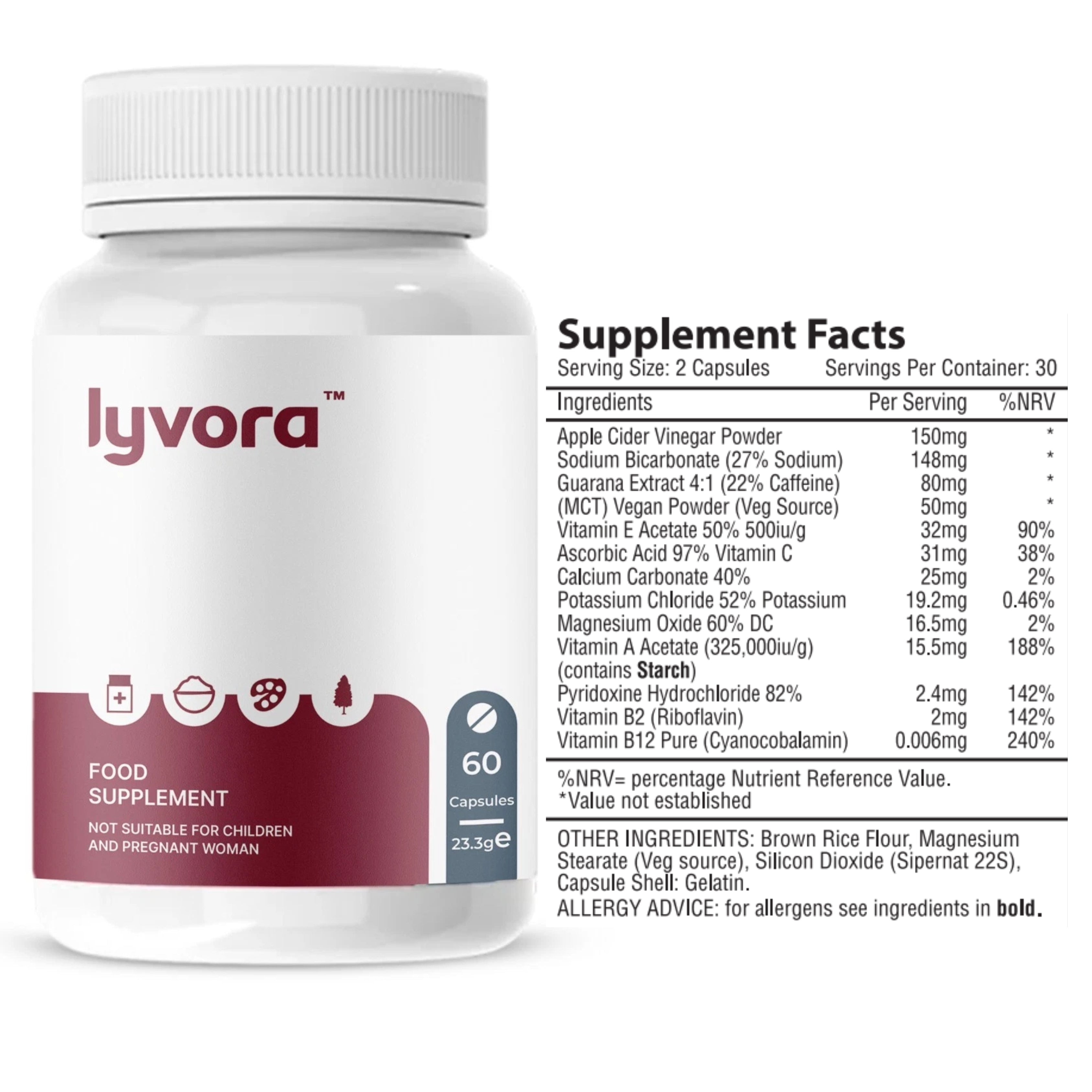 Lyvora Capsules UK | 60 Capsules Daily Food Supplement