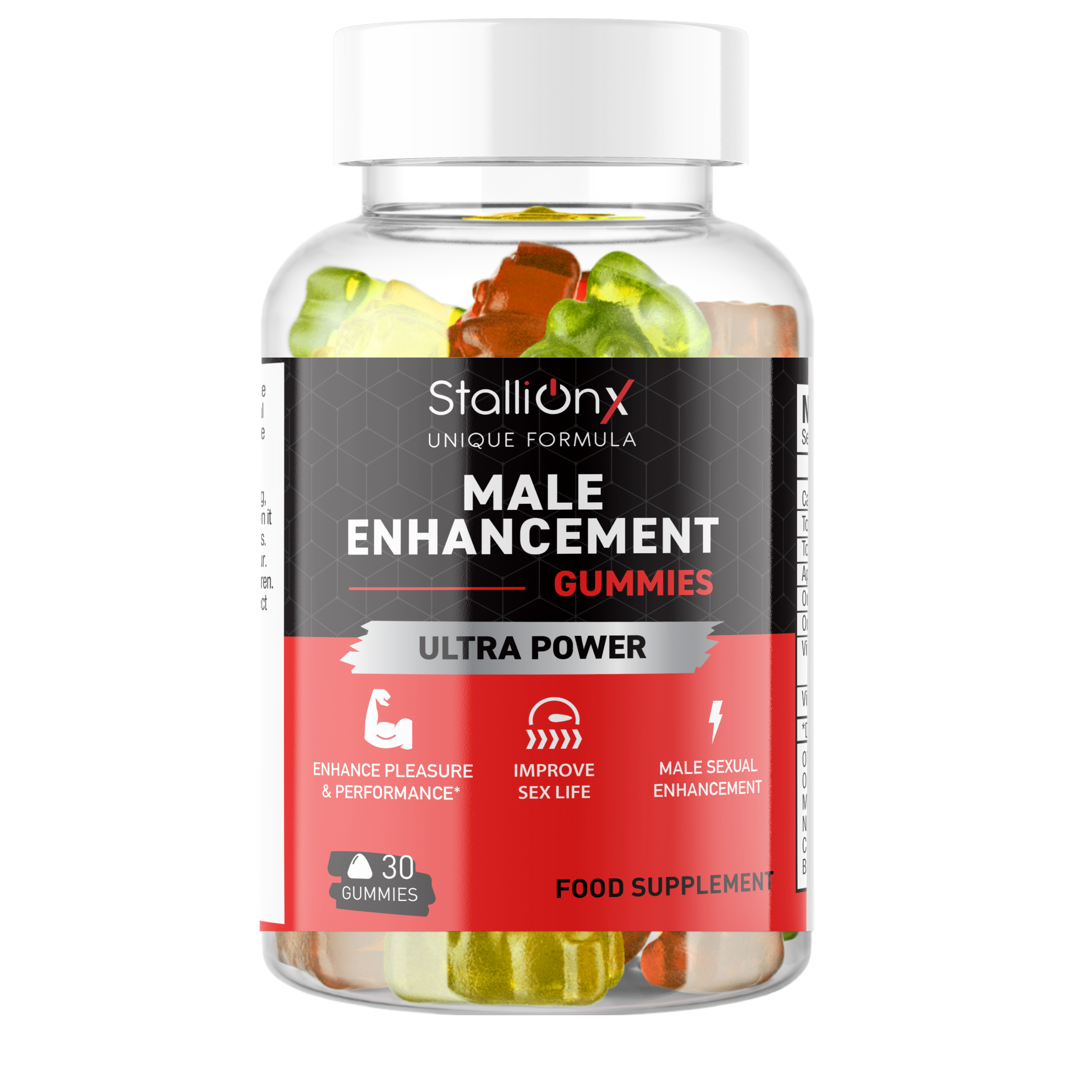 StallionX – Vegan Men’s Daily Gummies with Botanicals – Wellness Support – 30 Gummies
