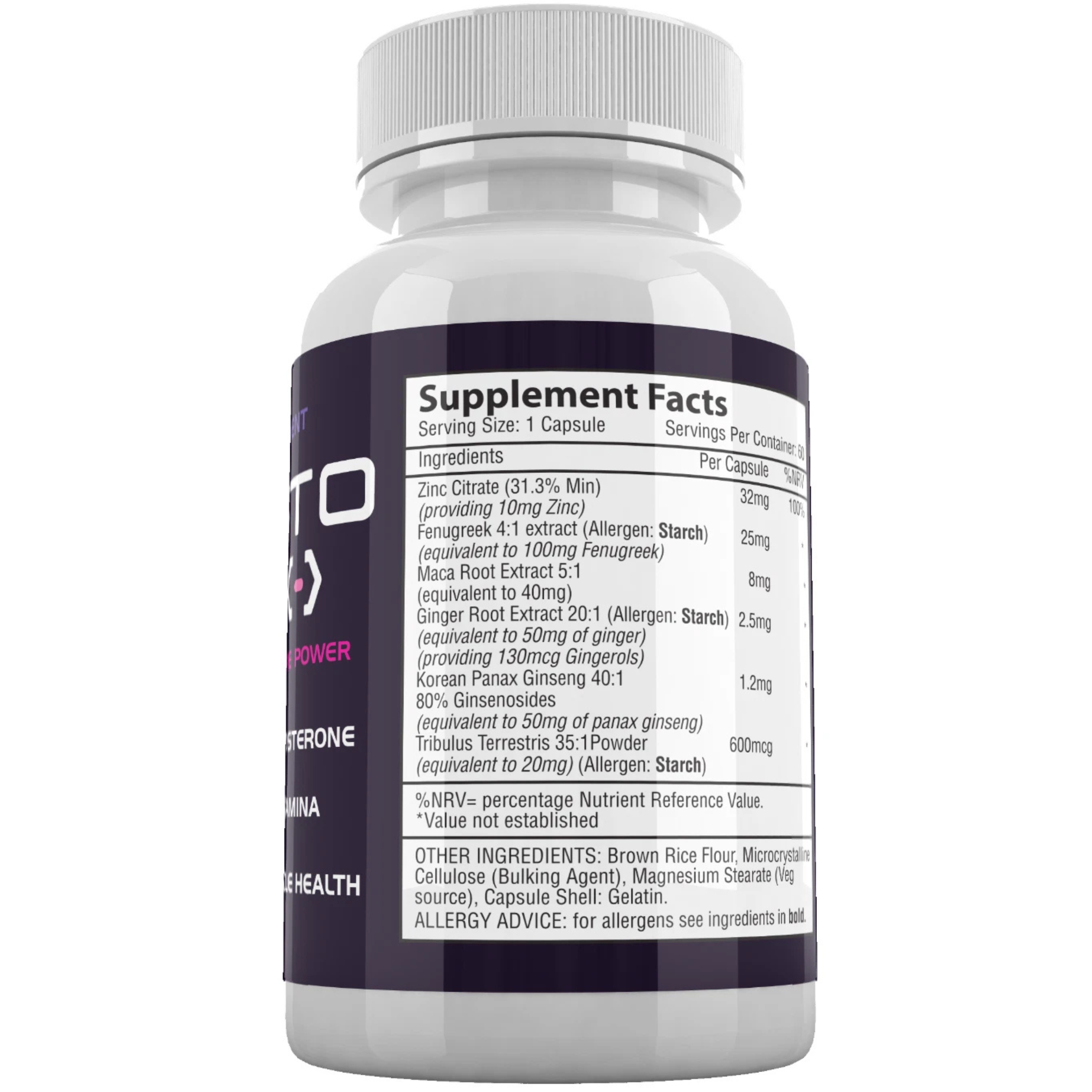 Testo Link – 60 Capsules – Food Supplement for Men – Daily Formula